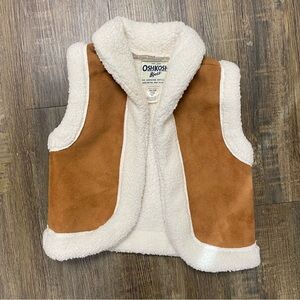 OshKosh B'gosh Kids Brown and Cream Sherpa Vest